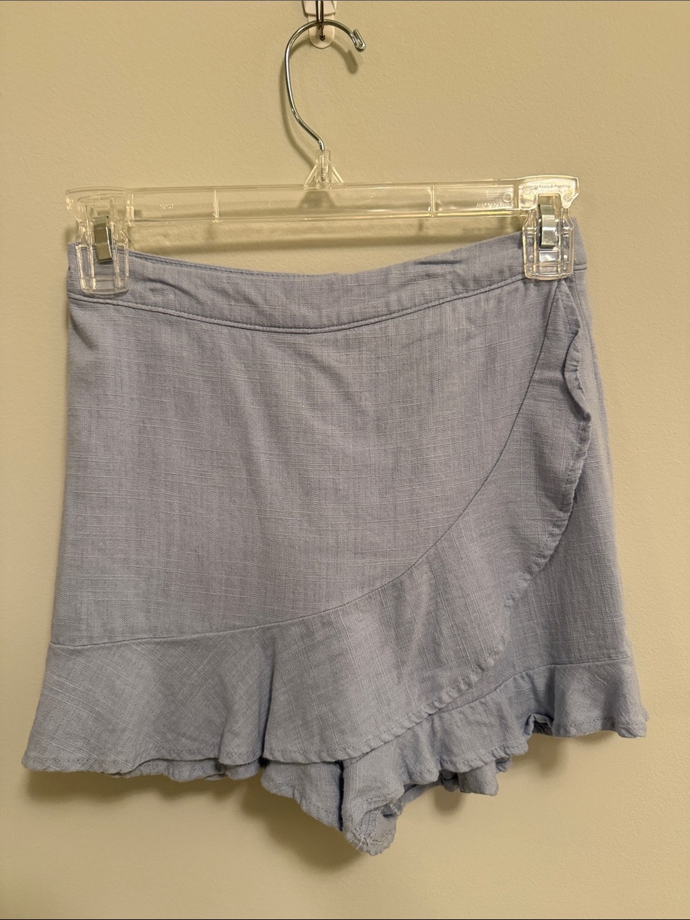 Altar’d State Light Blue Ruffle Wrap Mini Skirt/Skort - size XS